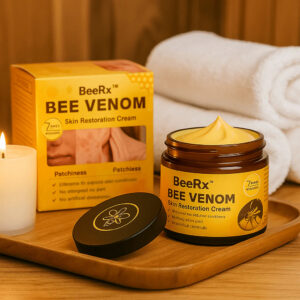 BeeRx Natural Bee Venom Cream jar and box