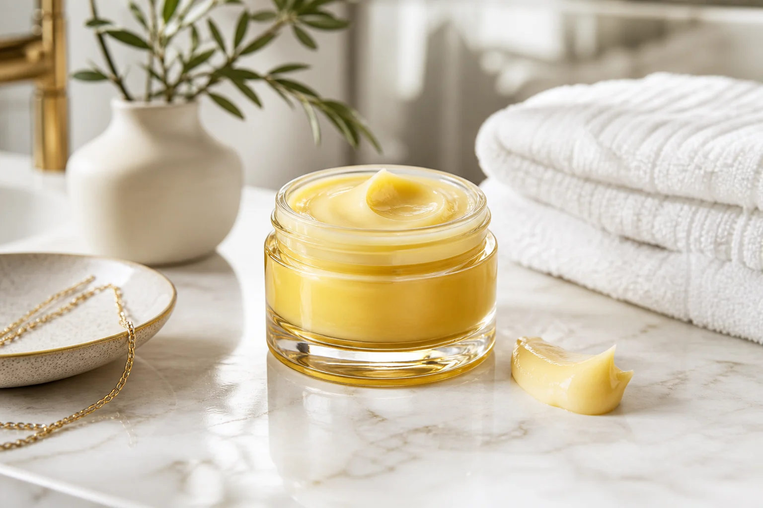 Editorial image for a WorthSift buying guide to BeeRx Natural Bee Venom Cream as a rich body comfort cream