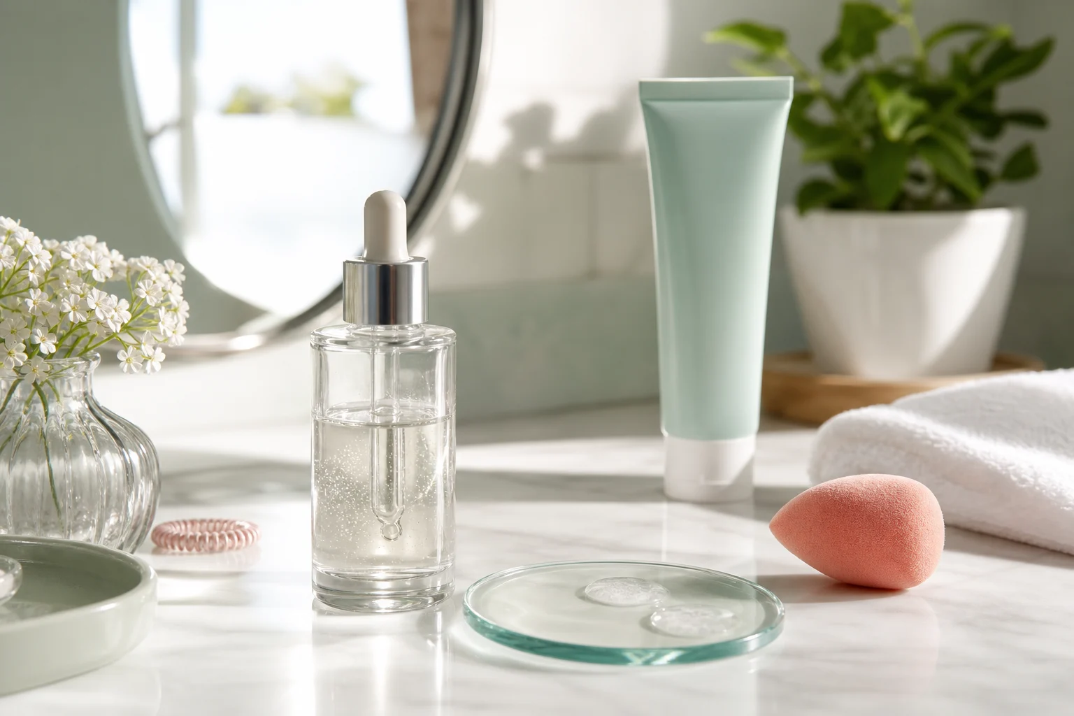 Editorial image for a WorthSift buying guide to Luxeveria Anti-Wrinkle Serum summer makeup prep
