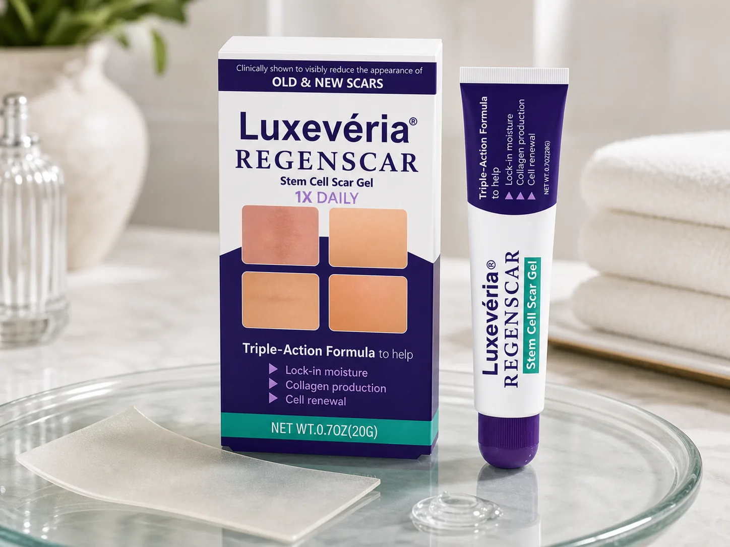 Editorial image for a WorthSift buying guide to Luxeveria ReGenScar scar gel versus silicone sheet care