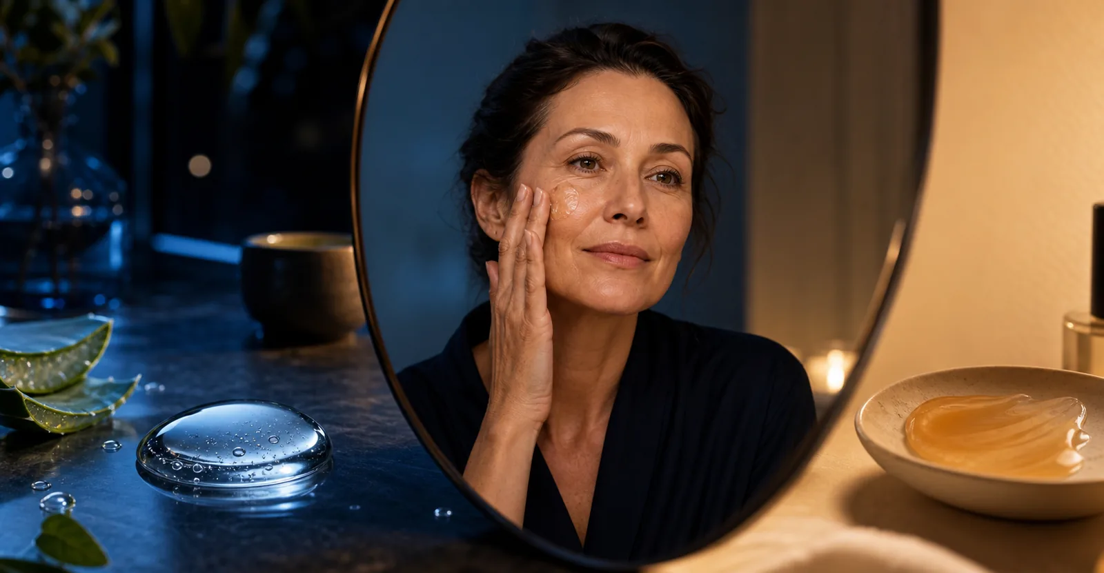 Nighttime skincare routine with separate serum and retinol nights